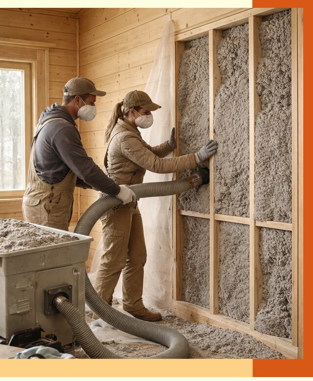 Утепление дачного дома эковатой в Ханты-Мансийске от 1480 руб./м2 — комплексно, ТепломастерХнт