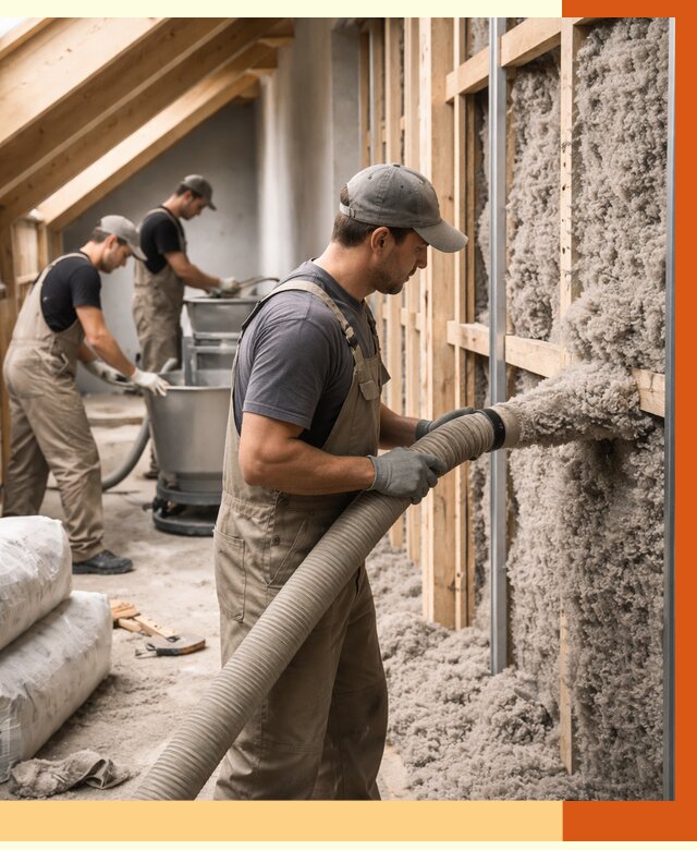 Утепление таунхауса эковатой в Ханты-Мансийске от 2246 руб./м² — монтаж и задувка | ТепломастерХнт