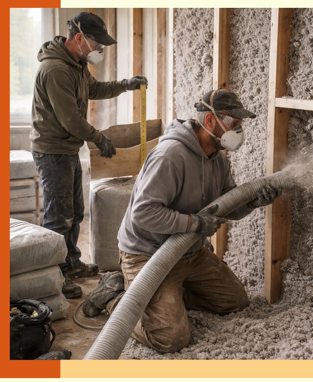 Утепление таунхауса эковатой в Ханты-Мансийске для максимально теплых стен