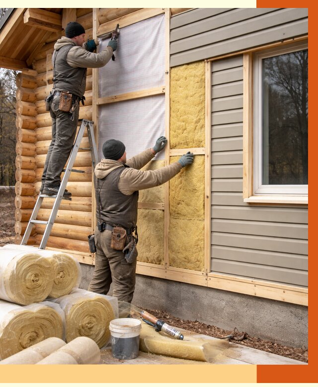 Утепление деревянного дома в Ханты-Мансийске от 6330 руб./м2 — заказать работы | ТепломастерХнт