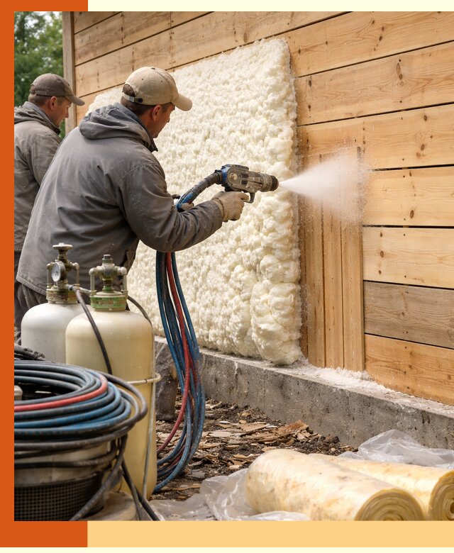 Утепление деревянного дома пенополиуретаном в Ханты-Мансийске
