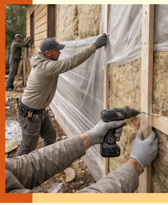 Утепление дома из бруса в Ханты-Мансийске качественно и долговечно