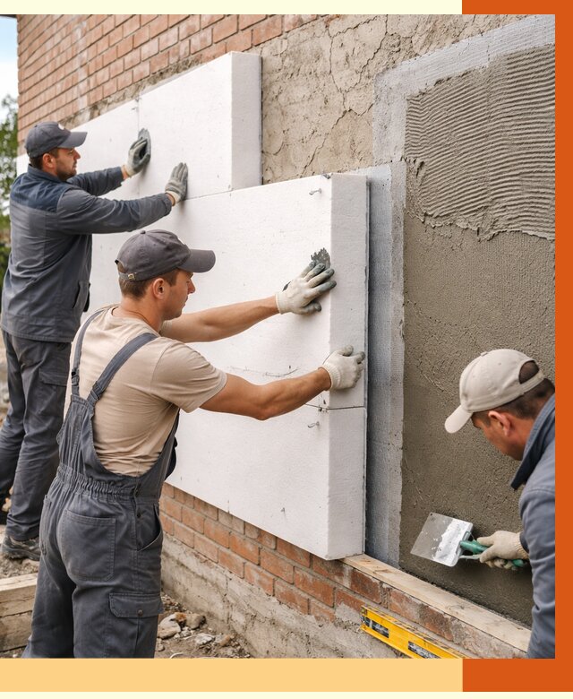 Утепление кирпичного дома в Ханты-Мансийске от 4288 руб. под ключ | ТепломастерХнт