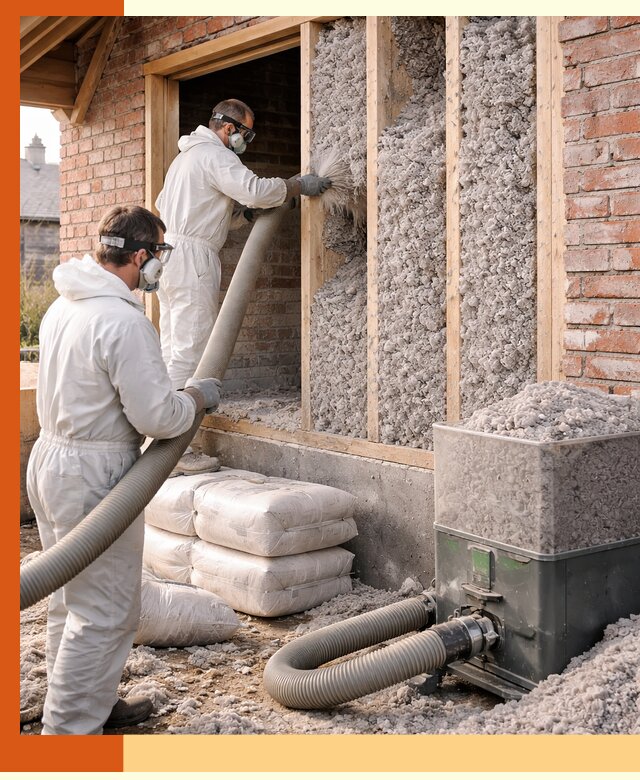 Утепление кирпичного дома эковатой в Ханты-Мансийске