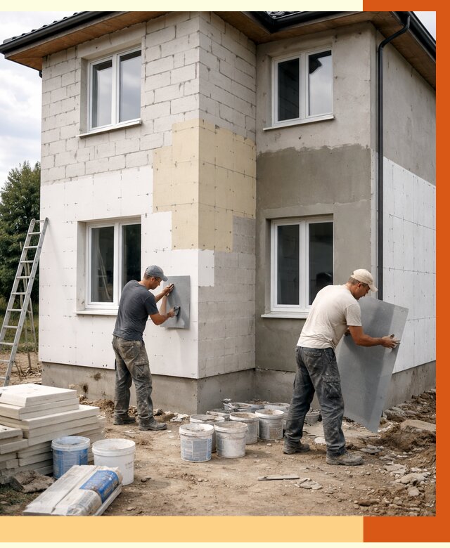 Утепление дома из газобетона в Ханты-Мансийске от 4288 руб./м² — заказать у ТепломастерХнт