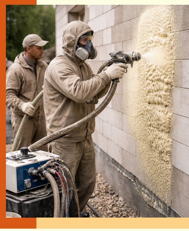 Утепление дома из газобетона ППУ в Ханты-Мансийске — надежная теплоизоляция