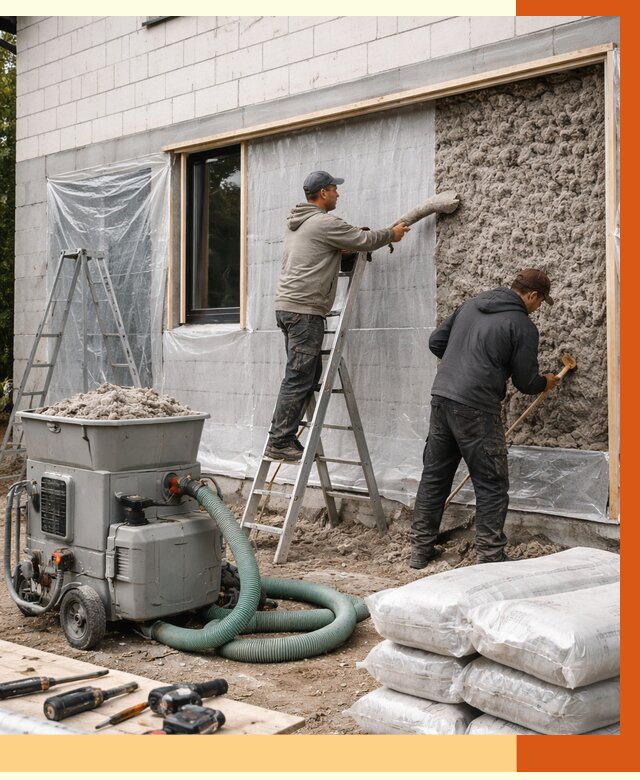 Утепление дома из газобетона эковатой в Ханты-Мансийске от 4594 руб./м2 | ТепломастерХнт