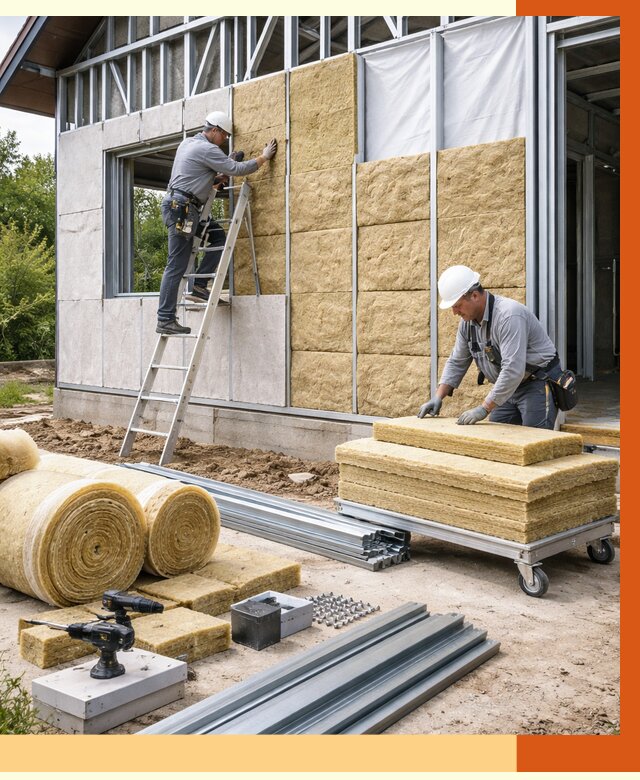 Утепление дома из ЛСТК в Ханты-Мансийске от 5309 руб./м² — профессионально | ТепломастерХнт