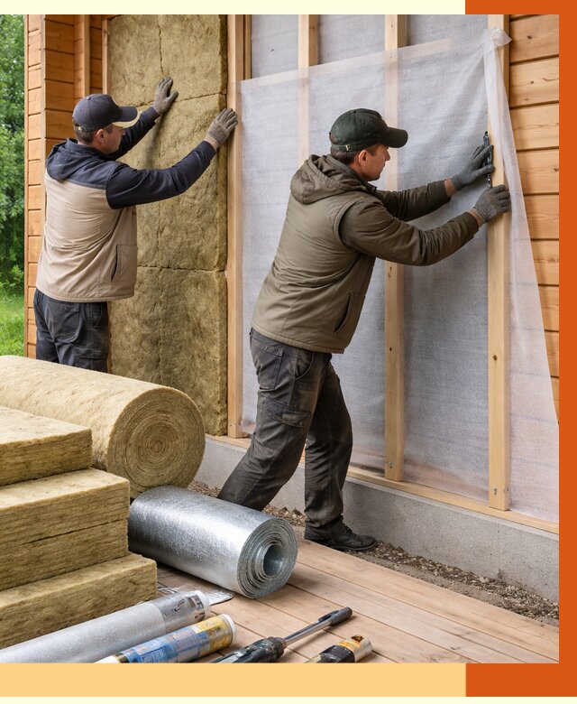 Утепление дома из двойного бруса в Ханты-Мансийске от 4900 руб./м² — ТепломастерХнт под ключ