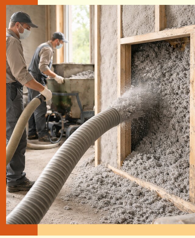 Утепление коттеджа эковатой в Ханты-Мансийске с гарантией качества