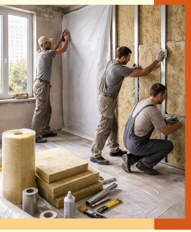 Утепление квартиры в Ханты-Мансийске от 4594 руб/м2 — утеплить квартиру изнутри и снаружи | ТепломастерХнт