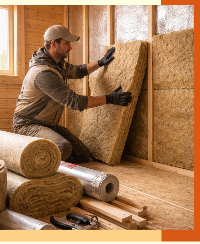 Утепление бани в Ханты-Мансийске под ключ от 4594 руб./м2 — утеплить потолок, пол и стены | ТепломастерХнт