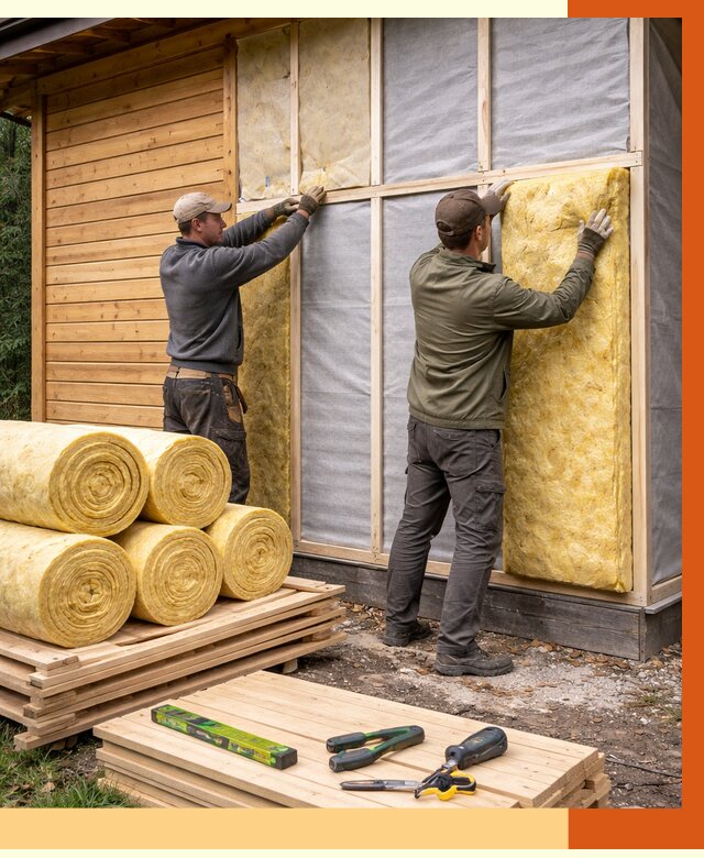 Утепление бани снаружи в Ханты-Мансийске от 86777 руб. под ключ | ТепломастерХнт