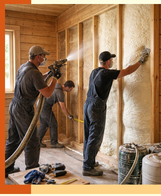 Утепление бани пенополиуретаном (ППУ) в Ханты-Мансийске