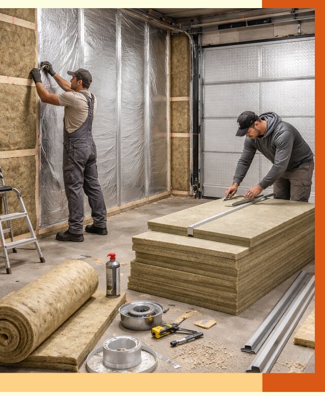 Утепление гаража в Ханты-Мансийске от 4594 руб/м2 — комплексное утепление ворот и стен | ТепломастерХнт