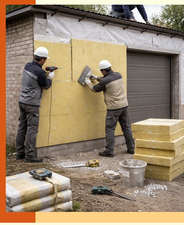 Утепление гаража снаружи в Ханты-Мансийске качественно и надёжно