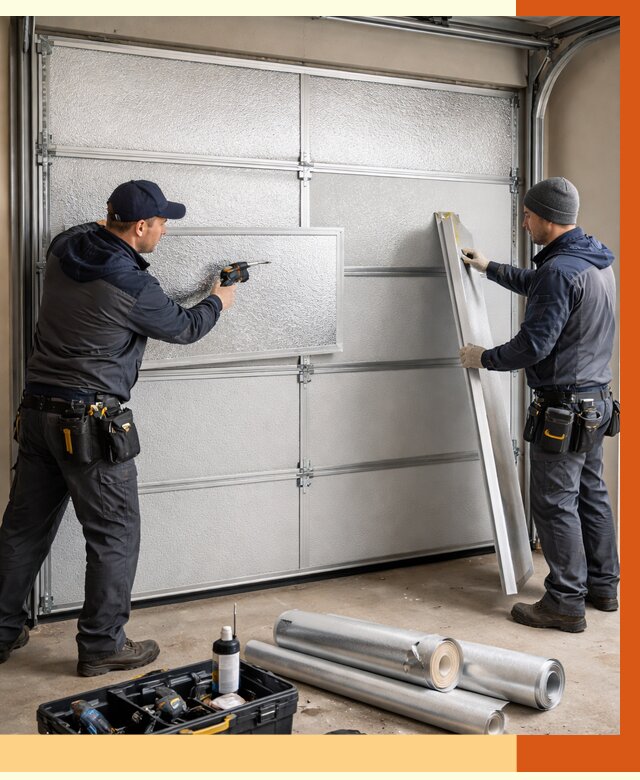 Утепление гаражных ворот в Ханты-Мансийске от 8014 руб/м2 — надежно и быстро | ТепломастерХнт