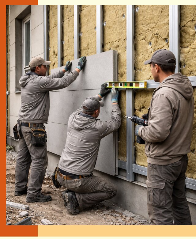 Утепление вентилируемого фасада под ключ в Ханты-Мансийске