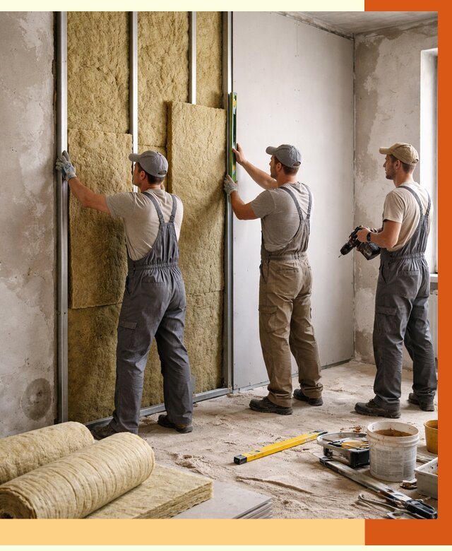 Утепление стен изнутри в Ханты-Мансийске от 2297 руб/м² под ключ | ТепломастерХнт