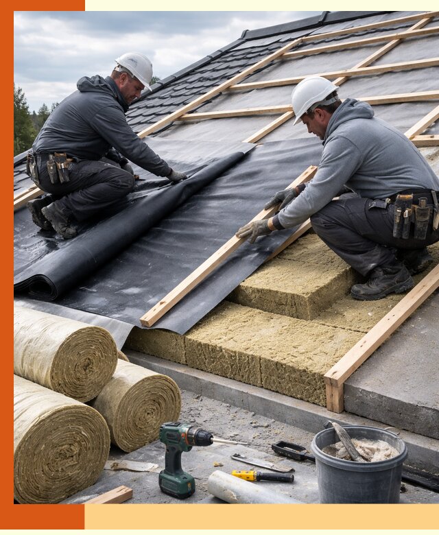 Утепление крыши снаружи в Ханты-Мансийске: профессиональная теплоизоляция