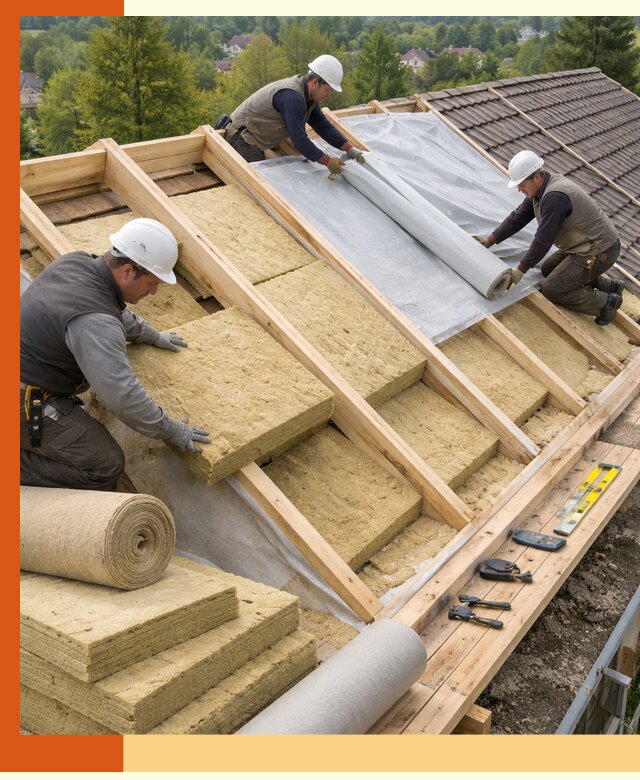 Утепление скатной крыши в Ханты-Мансийске качественно и надёжно