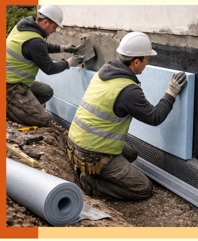 Утепление фундамента снаружи в Ханты-Мансийске — профессиональная теплоизоляция