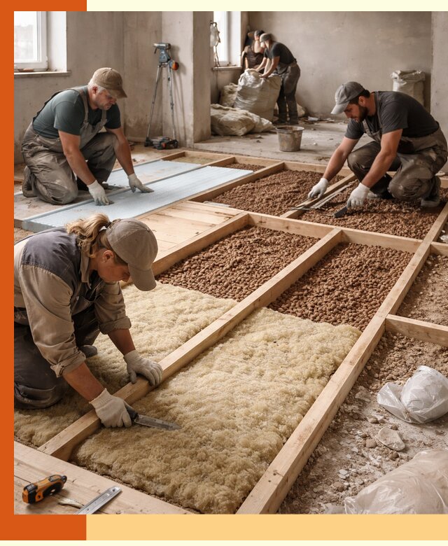 Утепление перекрытий жилых и промышленных зданий в Ханты-Мансийске