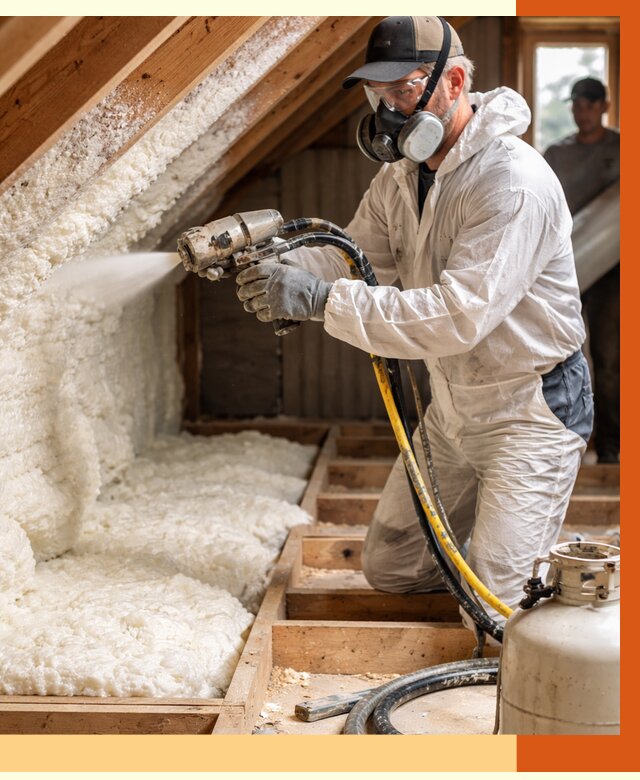 Утепление чердака ППУ в Ханты-Мансийске от 8800 руб./м2 — услуга под ключ | ТепломастерХнт