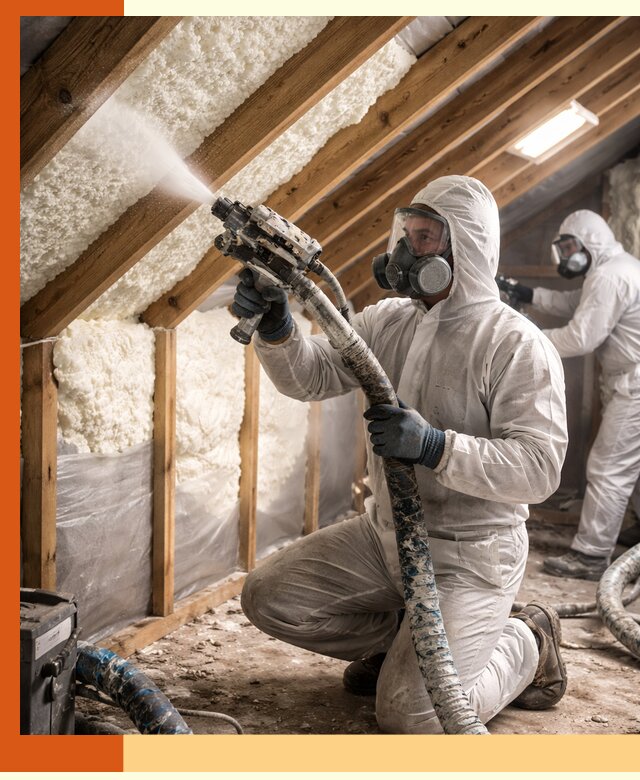 Утепление чердака пенополиуретаном (ППУ) в Ханты-Мансийске