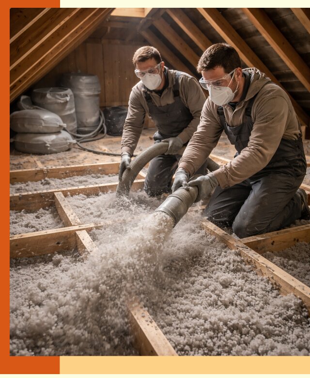 Утепление чердака эковатой в Ханты-Мансийске — быстро и надёжно