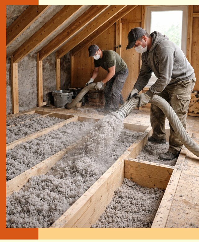 Утепление мансарды эковатой в Ханты-Мансийске с гарантией качества