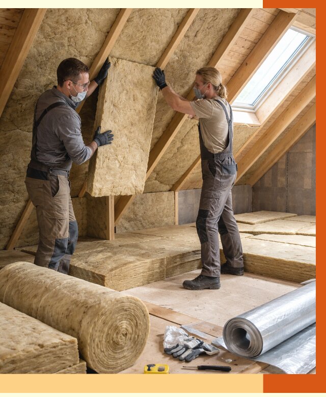 Утепление мансарды минватой в Ханты-Мансийске от 4288 руб./м2 — монтаж и пароизоляция | ТепломастерХнт