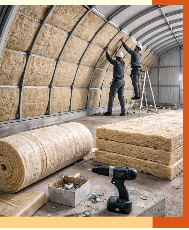 Утепление арочного ангара в Ханты-Мансийске от 3267 руб./м2 под ключ | ТепломастерХнт