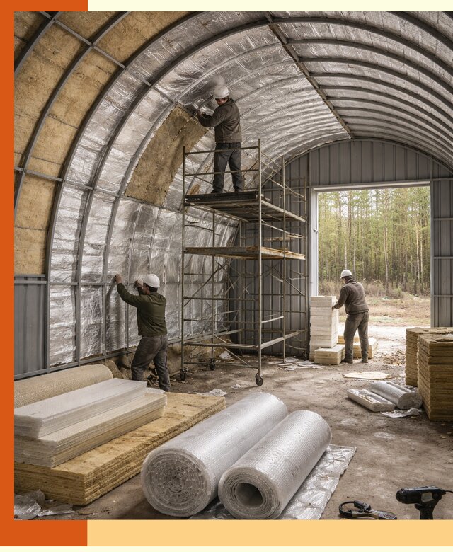 Утепление арочного ангара под ключ в Ханты-Мансийске