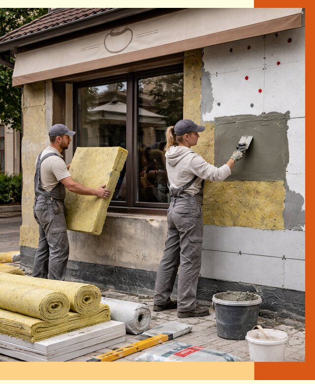 Утепление кафе в Ханты-Мансийске от 4288 руб/м2 — комплексно под ключ | ТепломастерХнт