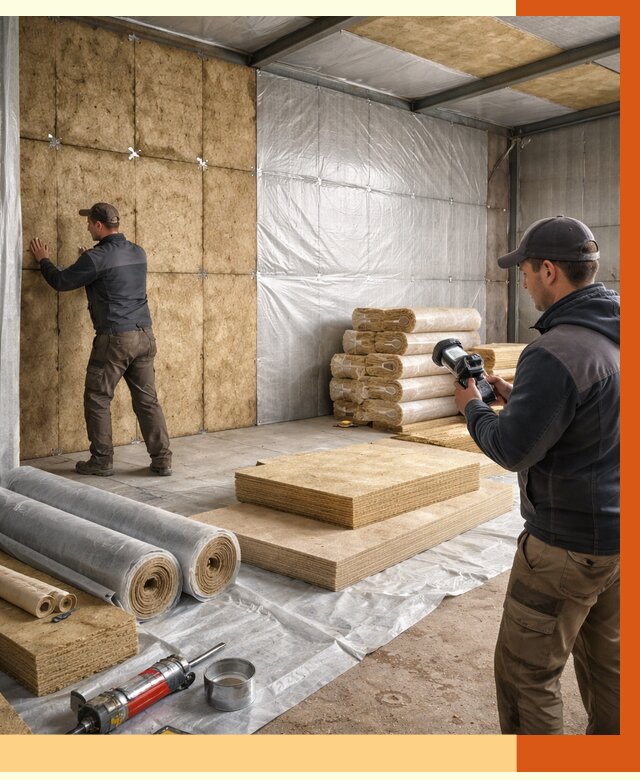 Утепление теплого склада в Ханты-Мансийске под ключ от 11740 руб/м² | ТепломастерХнт