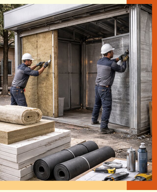 Утепление павильона шаурма в Ханты-Мансийске под ключ от 1225 руб. за м² | ТепломастерХнт