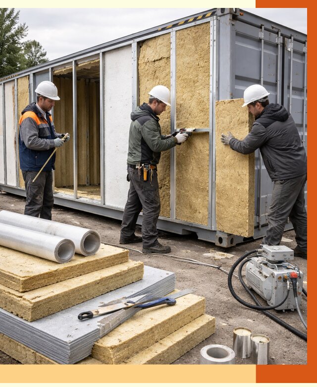 Утепление морского контейнера в Ханты-Мансийске от 3828 руб. под ключ | ТепломастерХнт