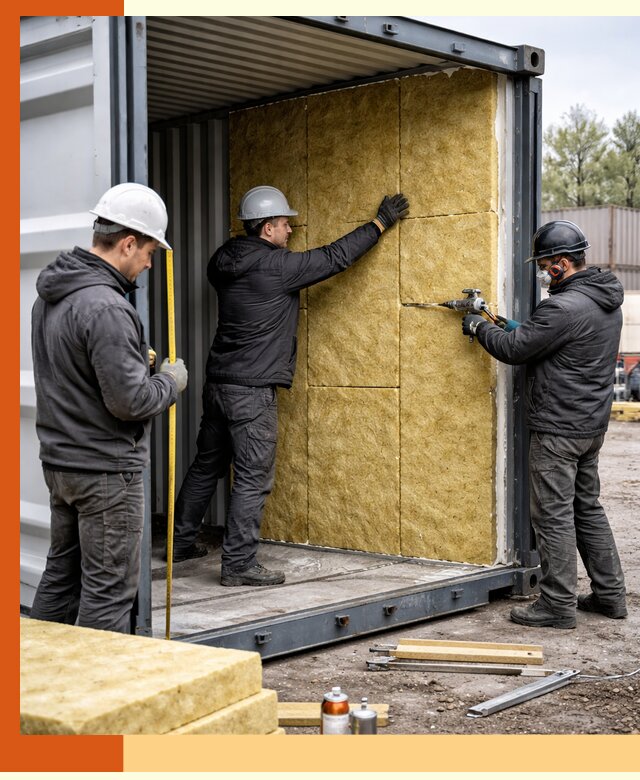 Утепление морского контейнера в Ханты-Мансийске: надежная теплоизоляция и защита