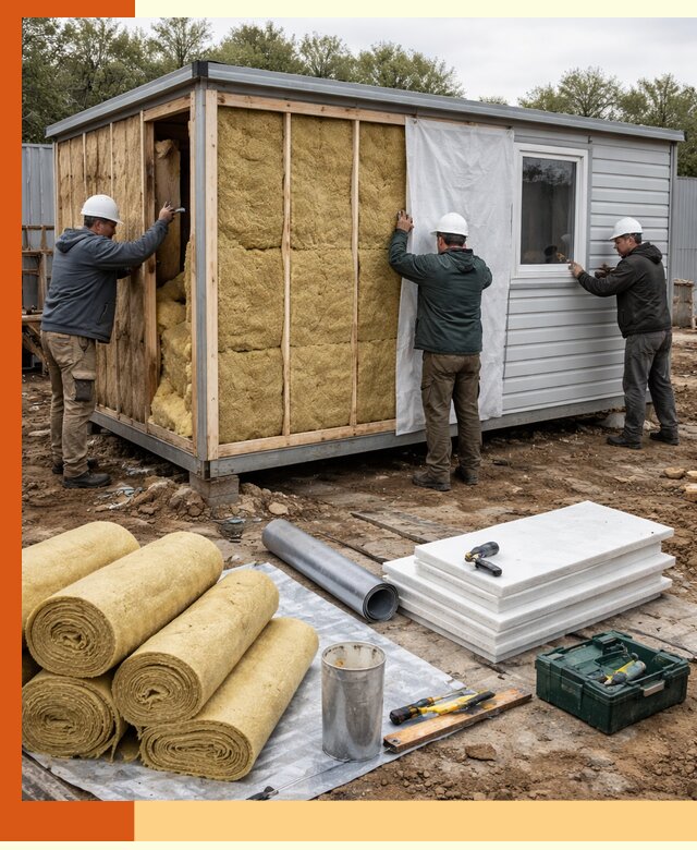 Утепление строительной бытовки под ключ в Ханты-Мансийске для любых условий
