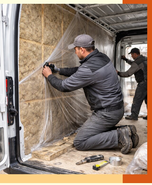 Утепление фургона в Ханты-Мансийске от 16845 руб/м2 — утепление фургона ППУ и кузова | ТепломастерХнт