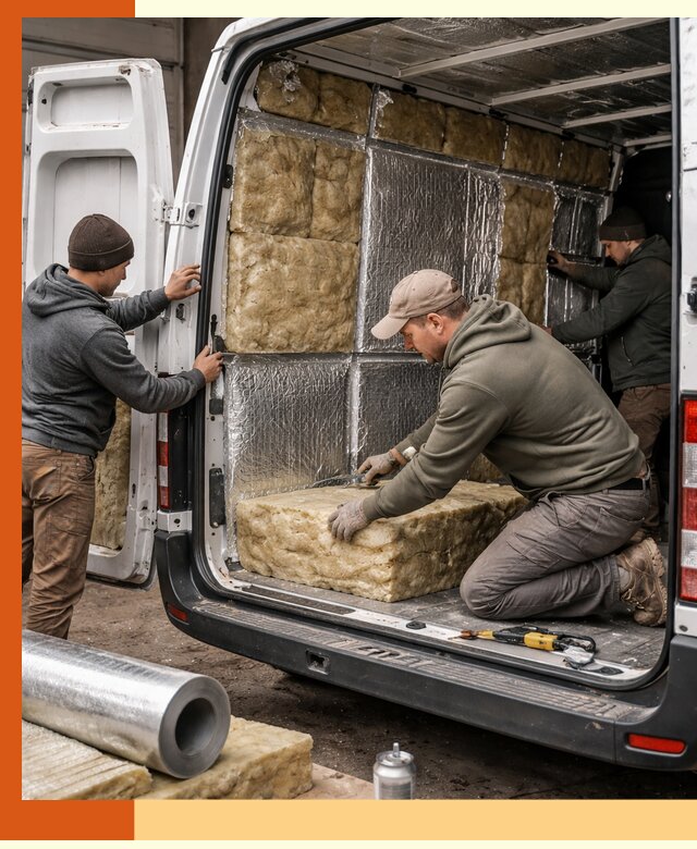 Утепление фургона в Ханты-Мансийске: профессиональная теплоизоляция и шумоизоляция