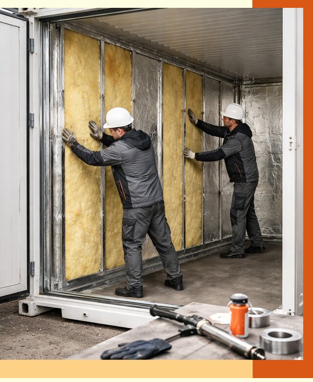 Утепление рефрижераторного контейнера в Ханты-Мансийске от 45941 руб./м² | ТепломастерХнт