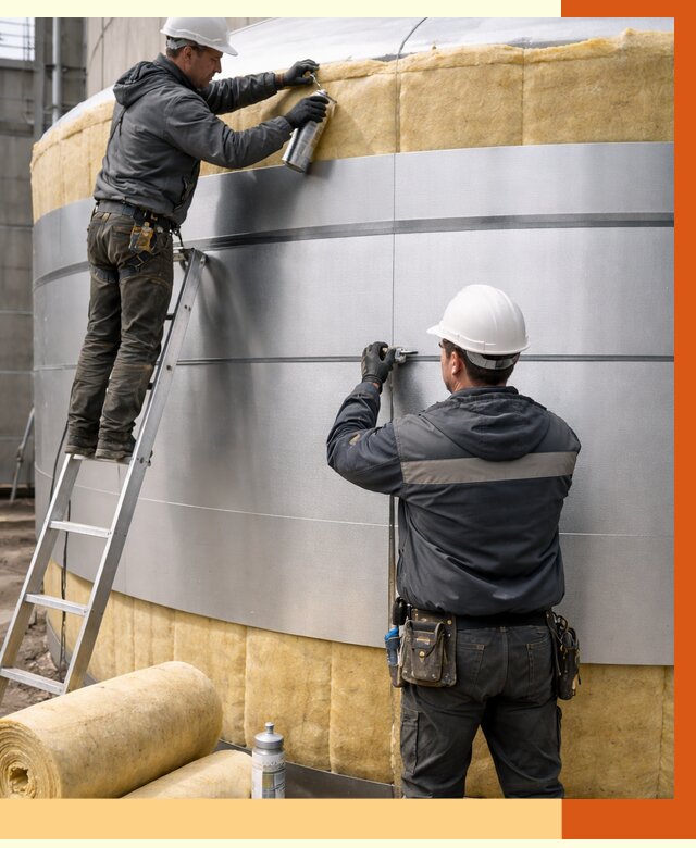 Утепление цистерны в Ханты-Мансийске пенополиуретаном от 14803 руб. под ключ | ТепломастерХнт