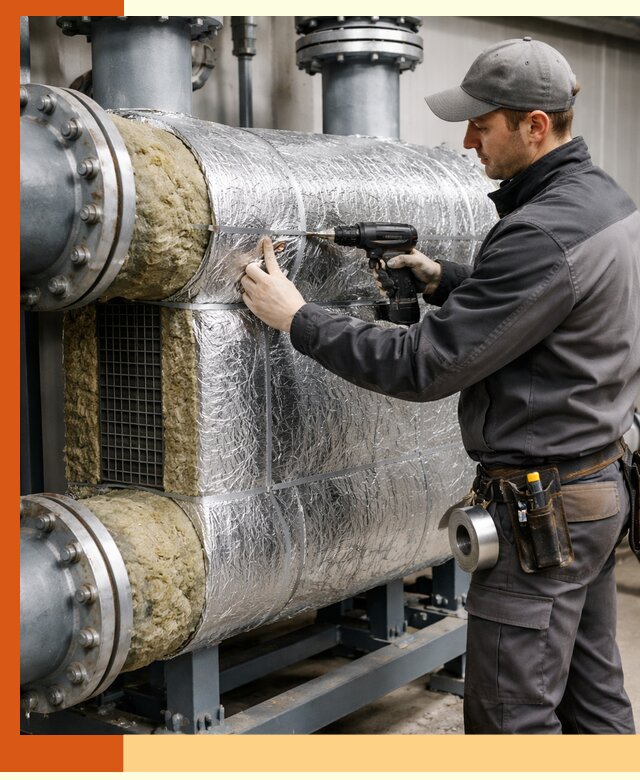 Утепление теплообменника в Ханты-Мансийске — профессиональная теплоизоляция оборудования