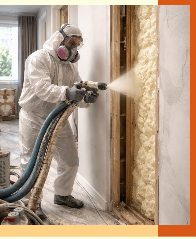 Межстеновое утепление ППУ в Ханты-Мансийске от 2807 руб/м2 — межстенное утепление под ключ | ТепломастерХнт