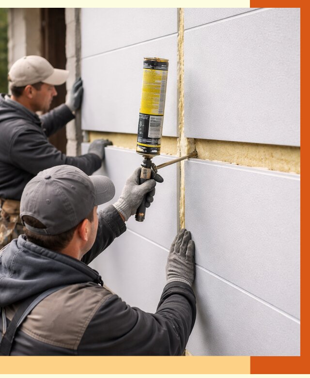 Утепление сэндвич панелей ППУ в Ханты-Мансийске от 4288 руб. за м2 | ТепломастерХнт