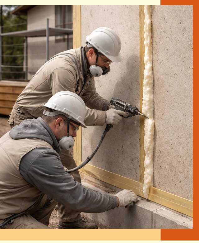 Утепление сип панелей ППУ в Ханты-Мансийске от 4900 руб. под ключ | ТепломастерХнт