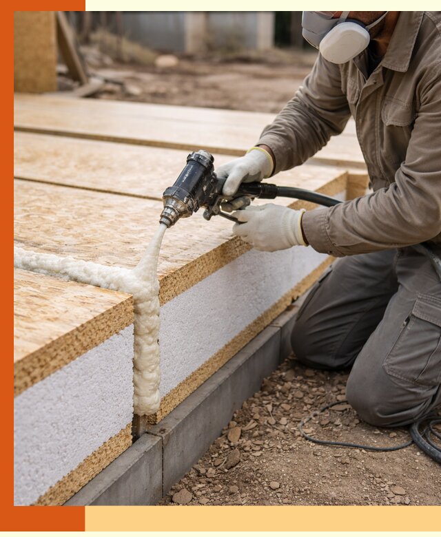 Утепление СИП-панелей пенополиуретаном (ППУ) в Ханты-Мансийске