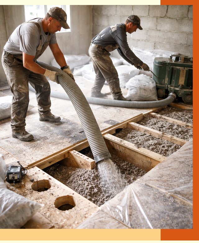 Заполнение пустот перекрытий в Ханты-Мансийске от 4594 руб. под ключ | ТепломастерХнт